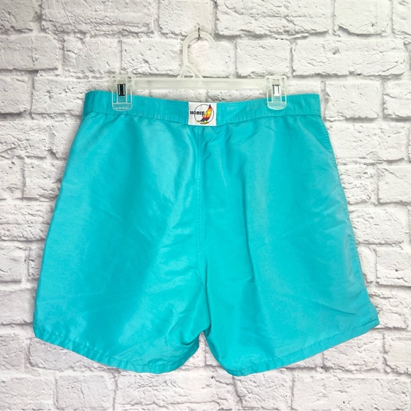VTG Hobie Mens Retro Swim Trunks Size M Colorblock Pastel Rainbow Old School - Picture 4 of 9